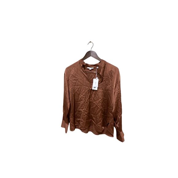 Vince Silk Draped Stand-Collar Blouse Size XS New with Tags - Picture 5 of 7